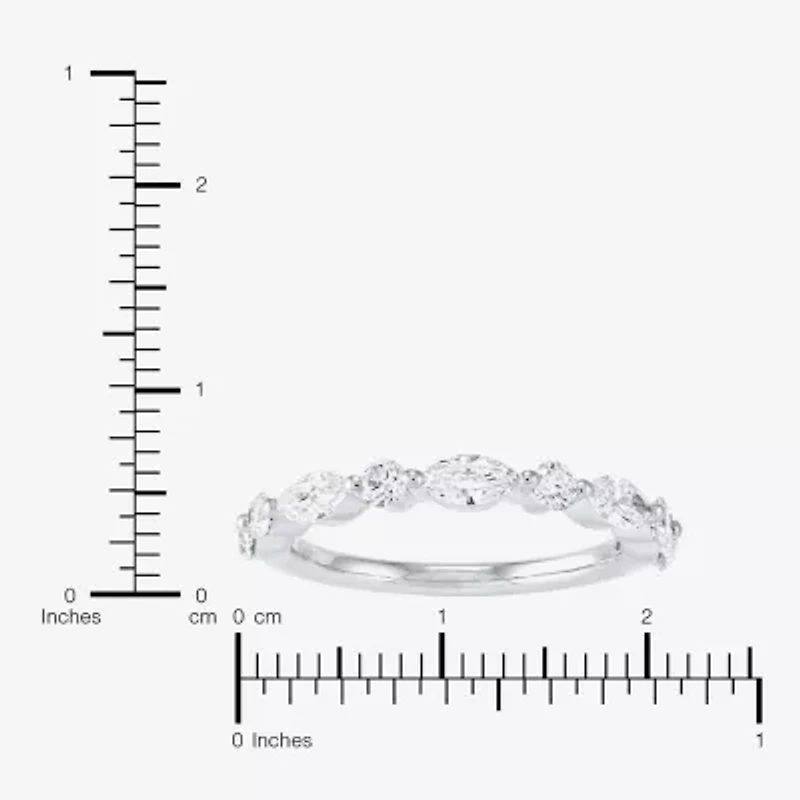 (H-I / Si2) Womens 1 CT. T.W. Lab Grown White Diamond 10K Gold Wedding Band