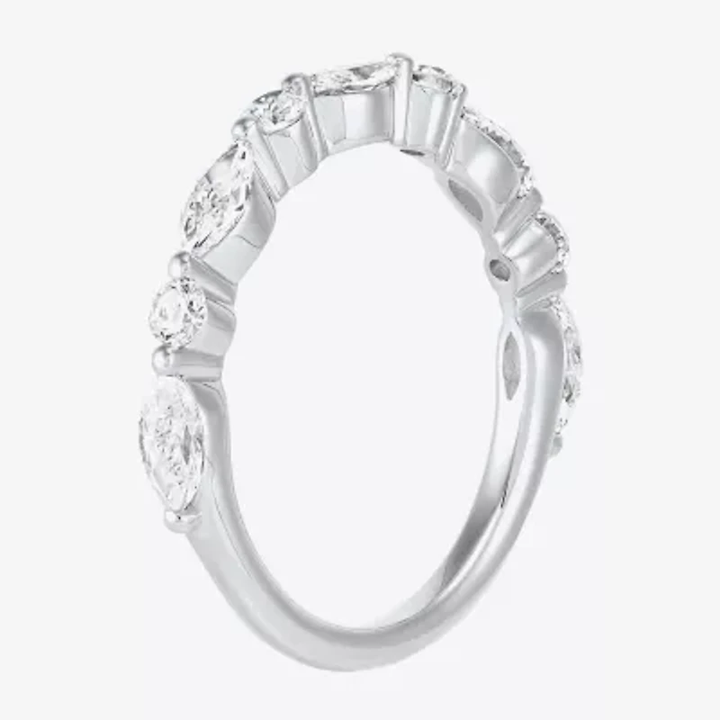 (H-I / Si2) Womens 1 CT. T.W. Lab Grown White Diamond 10K Gold Wedding Band