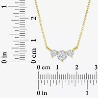 (G-H, Si2-I1) Womens 1/4 CT. T.W. Lab Grown White Diamond 14K Gold Over Silver 16 Inch Pendant Necklace