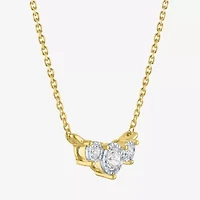 (G-H, Si2-I1) Womens 1/4 CT. T.W. Lab Grown White Diamond 14K Gold Over Silver 16 Inch Pendant Necklace