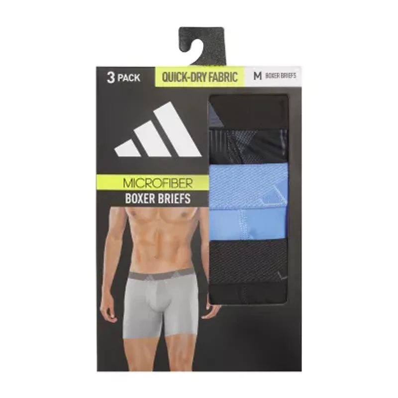 adidas Performance Microfiber Mens 3 Pack Boxer Briefs 5158584