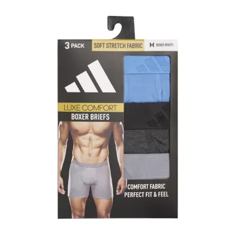 adidas Luxe Comfort Mens 3 Pack Boxer Briefs 5159307