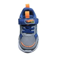Hot Wheels Monster Trucks Toddler Boys' Light-Up Sneakers - 5-Alarm Black, White & Red, 9 Boys