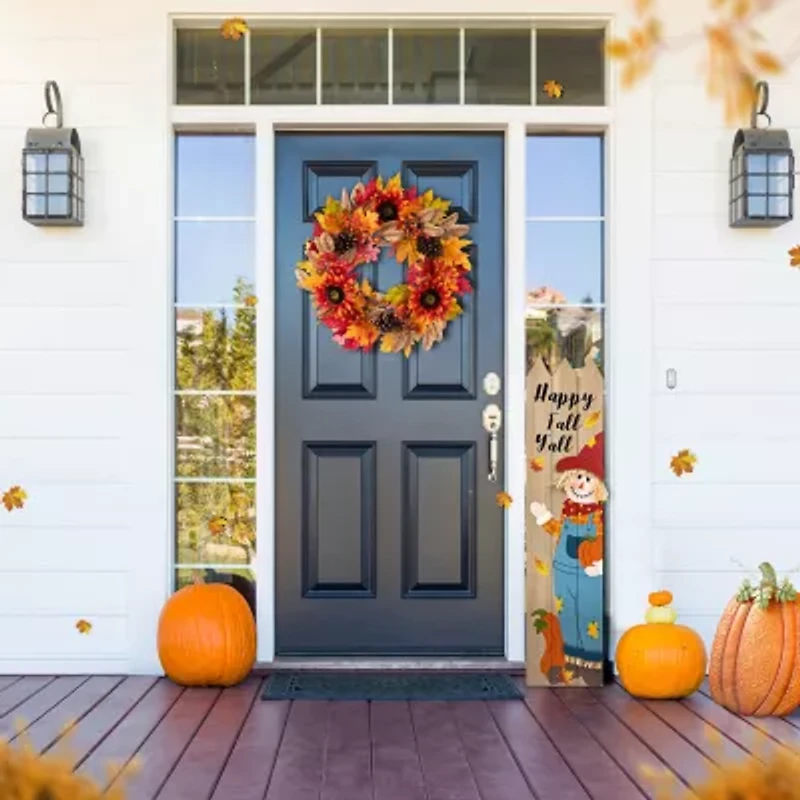 Glitzhome 24 Wreath Hanger Thanksgiving Tabletop Decor