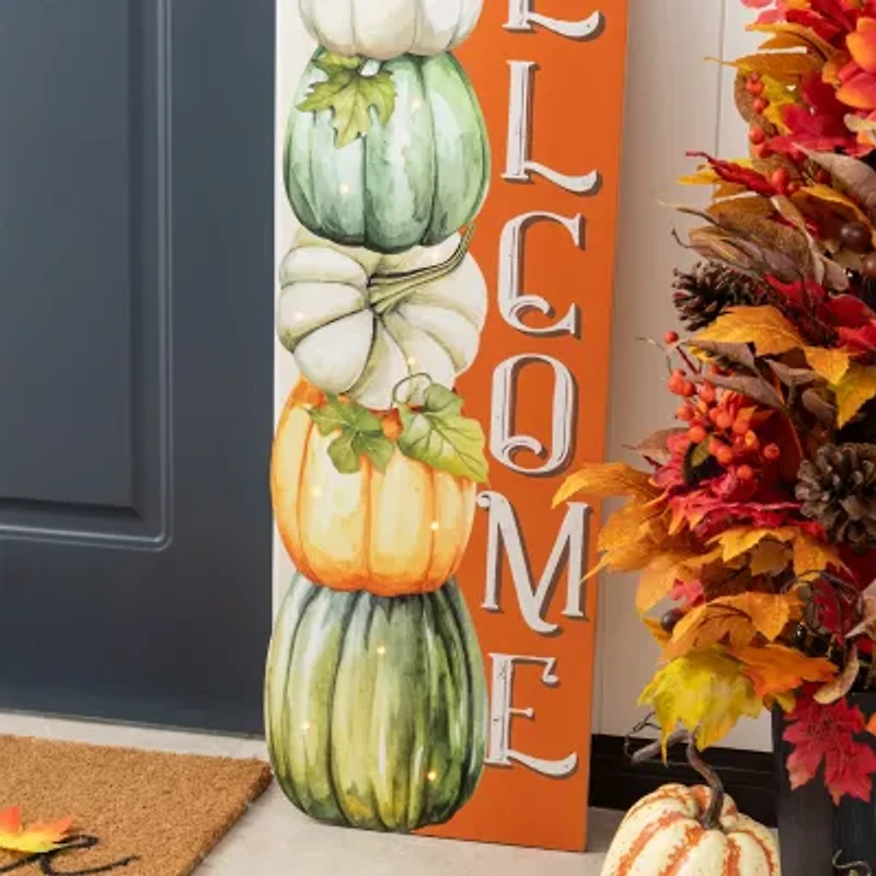 Glitzhome 42 Porch Sign Thanksgiving Porch Sign