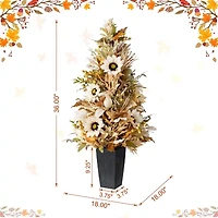 Glitzhome 36 Porch Tree Thanksgiving Tabletop Decor
