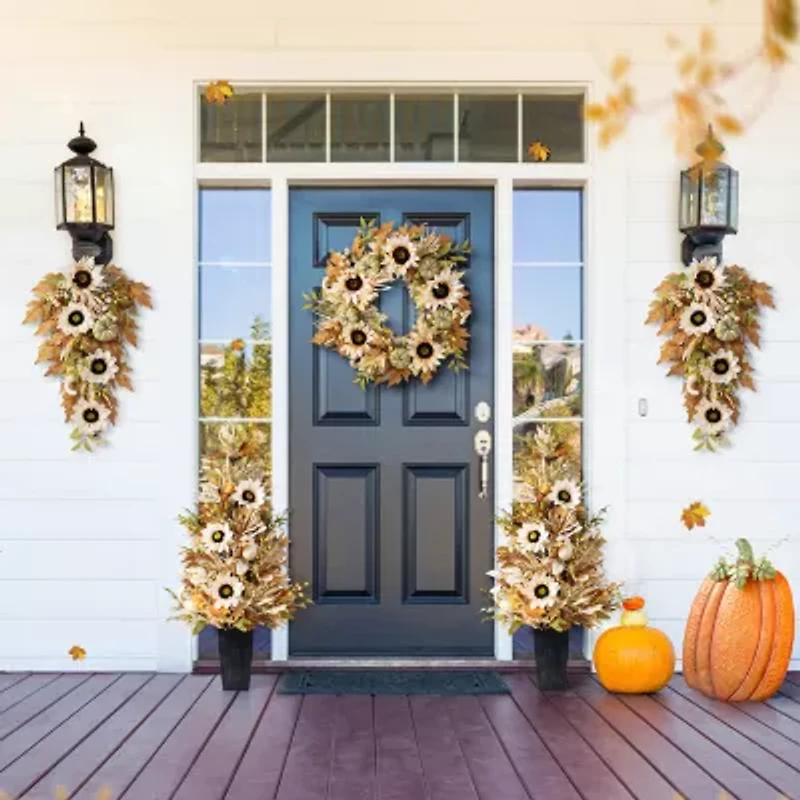 Glitzhome 36 Porch Tree Thanksgiving Tabletop Decor