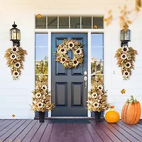 Glitzhome 36 Porch Tree Thanksgiving Tabletop Decor