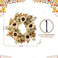 Glitzhome 24 Wreath Hanger Thanksgiving Tabletop Decor