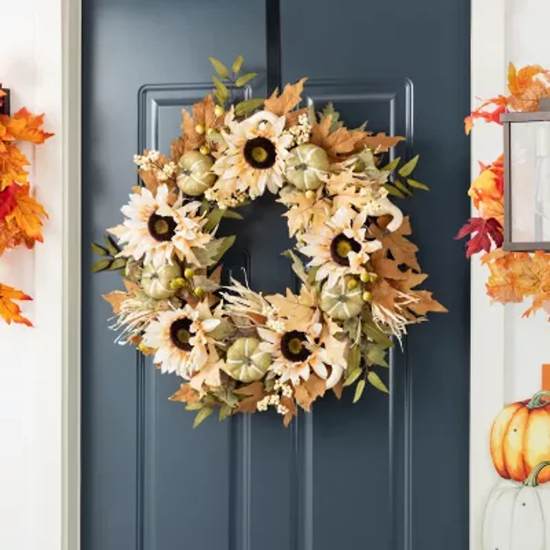 Glitzhome 24 Wreath Hanger Thanksgiving Tabletop Decor