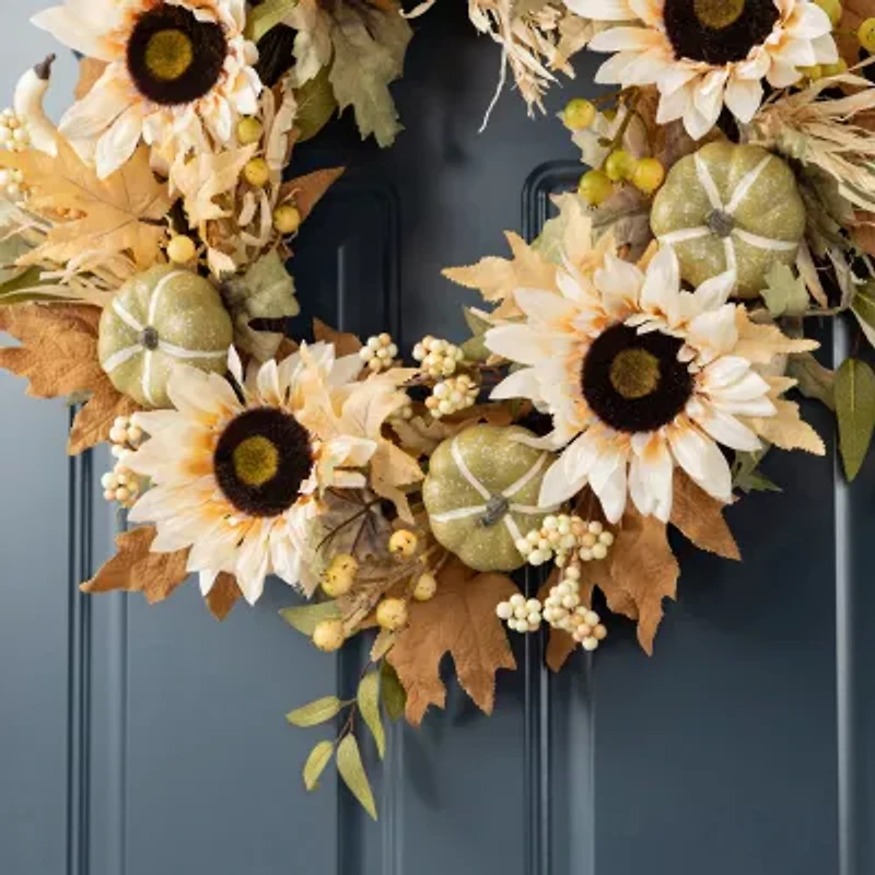 Glitzhome 24 Wreath Hanger Thanksgiving Tabletop Decor