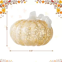 Glitzhome 8.5 Glass Pumpkin Thanksgiving Tabletop Decor