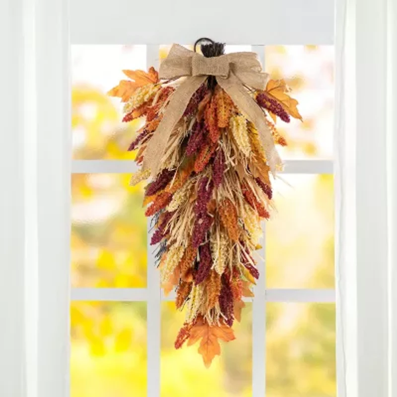 Glitzhome 28 Wreath Hanger Thanksgiving Tabletop Decor