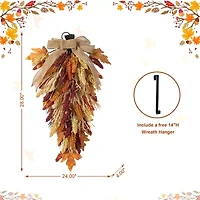 Glitzhome 28 Wreath Hanger Thanksgiving Tabletop Decor