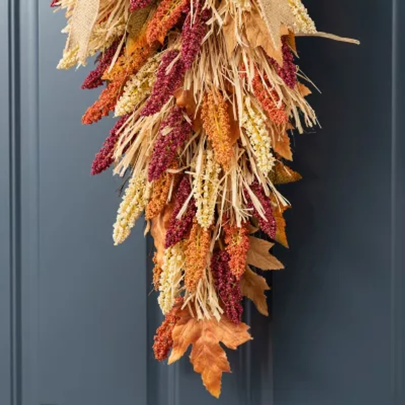 Glitzhome 28 Wreath Hanger Thanksgiving Tabletop Decor