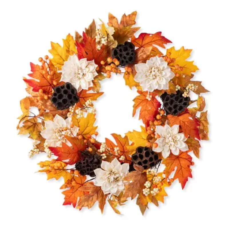 Glitzhome 24 Wreath Hanger Thanksgiving Tabletop Decor