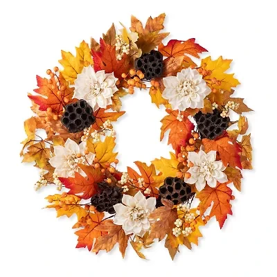 Glitzhome 24 Wreath Hanger Thanksgiving Tabletop Decor