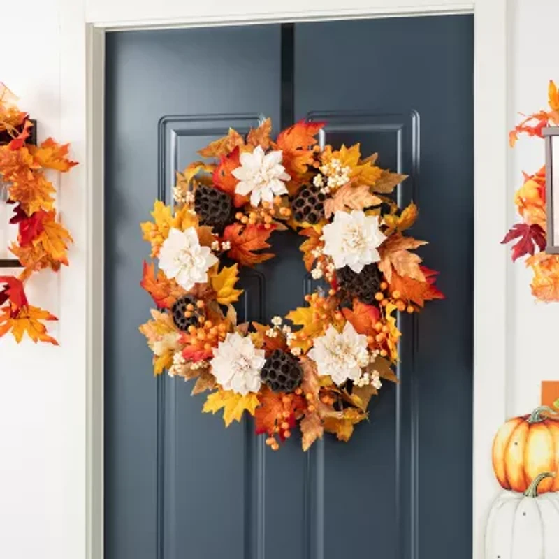 Glitzhome 24 Wreath Hanger Thanksgiving Tabletop Decor