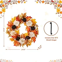 Glitzhome 24 Wreath Hanger Thanksgiving Tabletop Decor
