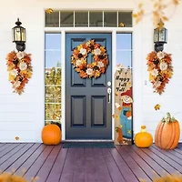Glitzhome 24 Wreath Hanger Thanksgiving Tabletop Decor