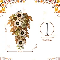 Glitzhome 28 Wreath Hanger Thanksgiving Tabletop Decor