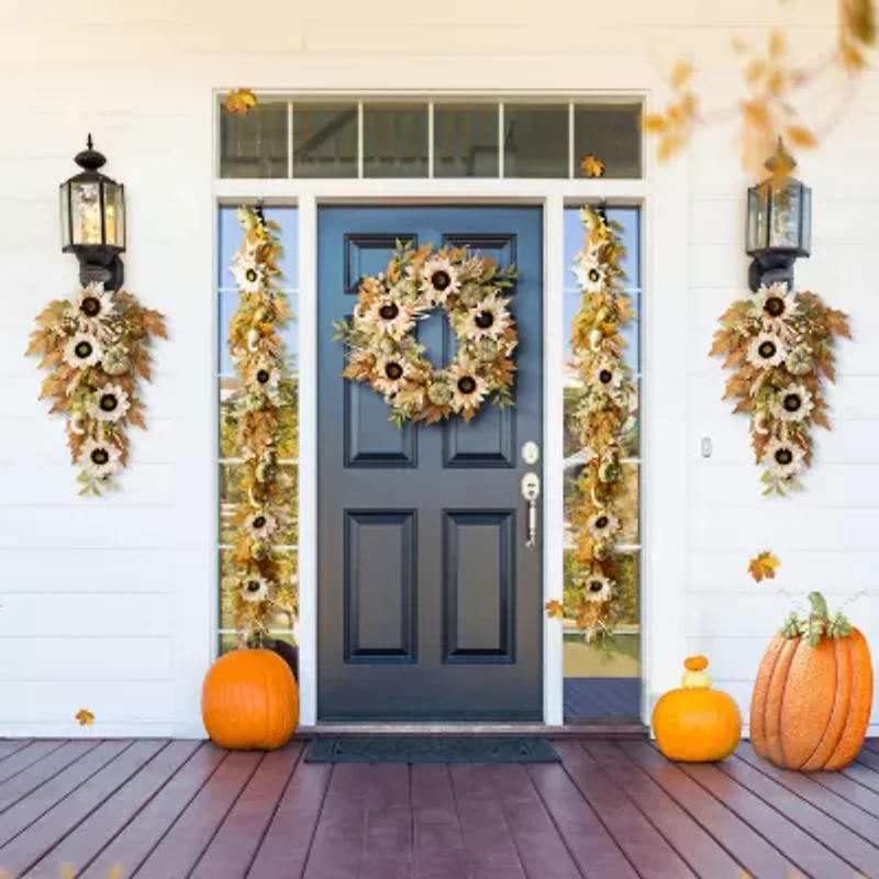 Glitzhome 28 Wreath Hanger Thanksgiving Tabletop Decor