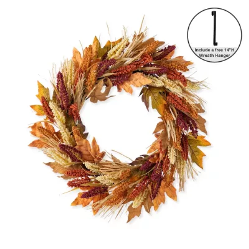 Glitzhome 24 Wreath Hanger Thanksgiving Tabletop Decor