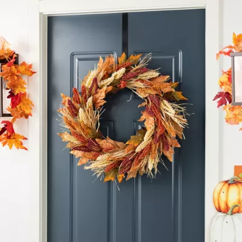 Glitzhome 24 Wreath Hanger Thanksgiving Tabletop Decor