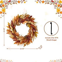 Glitzhome 24 Wreath Hanger Thanksgiving Tabletop Decor
