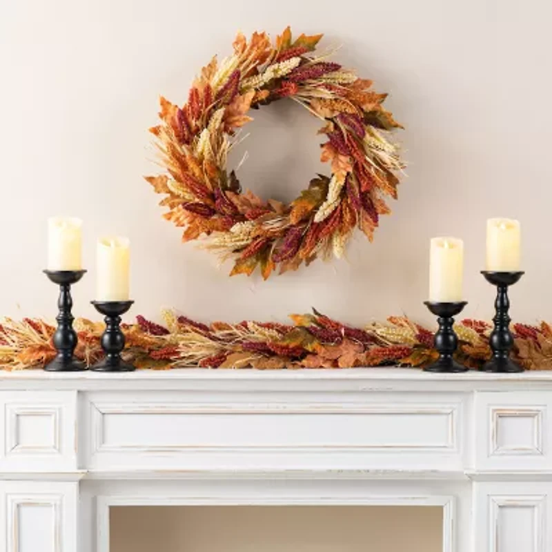 Glitzhome 24 Wreath Hanger Thanksgiving Tabletop Decor