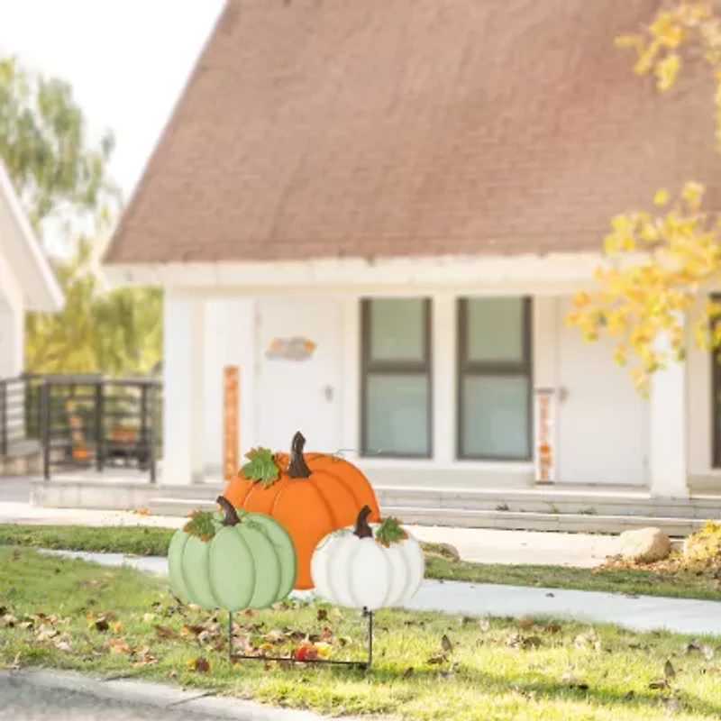 Glitzhome 23.75 Yard Stake Thanksgiving Yard Art