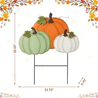 Glitzhome 23.75 Yard Stake Thanksgiving Yard Art