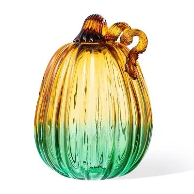 Glitzhome 7 Glass Pumpkin Thanksgiving Tabletop Decor