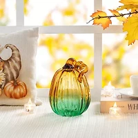 Glitzhome 7 Glass Pumpkin Thanksgiving Tabletop Decor