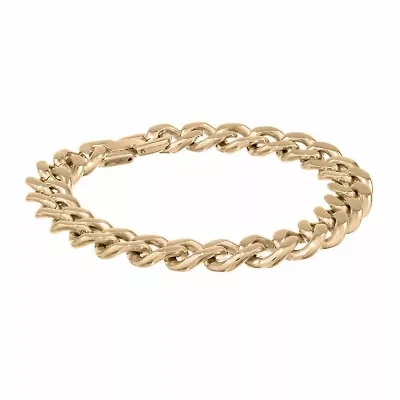 Mens Stainless Steel Inch Solid Curb Chain Bracelet