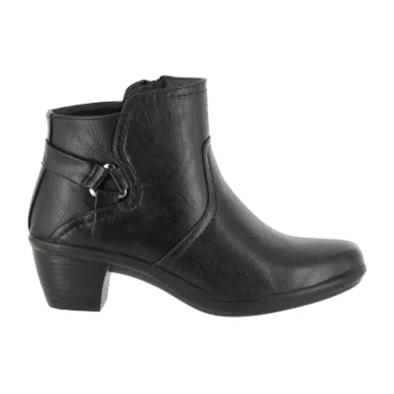 Easy Street Womens Dawnta Block Heel Booties
