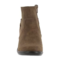Easy Street Womens Dawnta Block Heel Booties