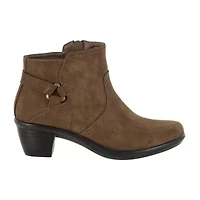 Easy Street Womens Dawnta Block Heel Booties
