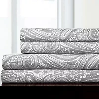 Sweet Home Collection™ Paisley Printed Sheet Set, Double Brushed Microfiber