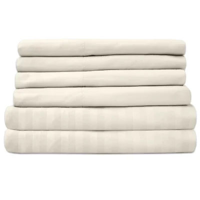 Sweet Home Collection™ Dobby Stripe Microfiber Wrinkle Free Deluxe Sheet Set with Bonus Pillowcases