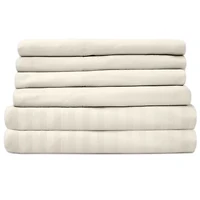Sweet Home Collection™ Dobby Stripe Microfiber Wrinkle Free Deluxe Sheet Set with Bonus Pillowcases