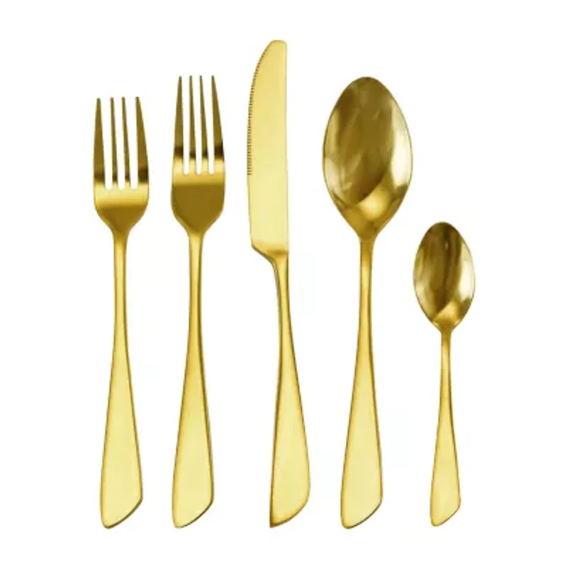 MegaChef Gibbous 20-pc. 18/10 Stainless Steel Flatware Set
