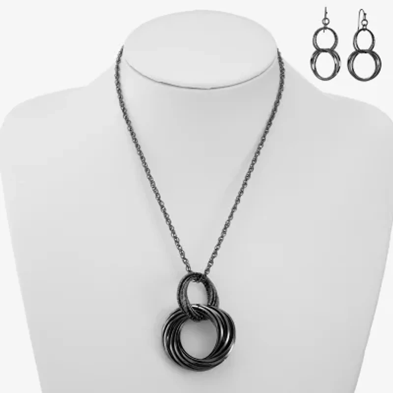 Liz Claiborne Textured Round Womens 2-pc. Jewelry Set