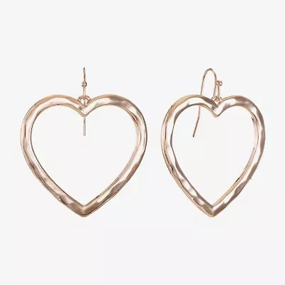 Liz Claiborne Womens Heart Drop Earrings