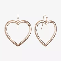 Liz Claiborne Womens Heart Drop Earrings