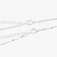 Sparkle Allure Womens Hypoallergenic 2-pc. Necklace Set