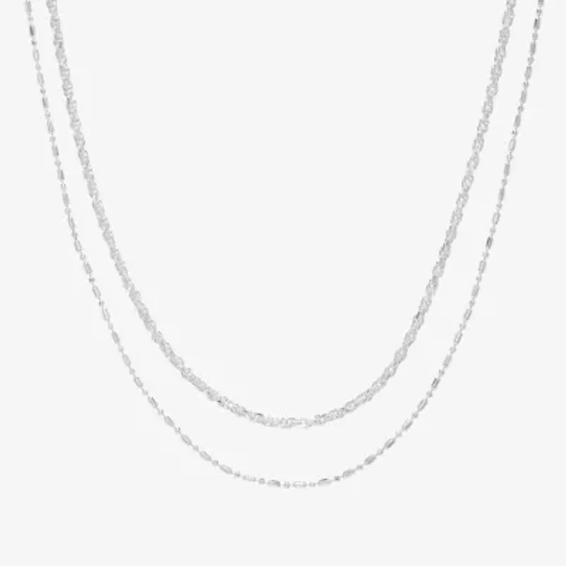 Sparkle Allure Womens Hypoallergenic 2-pc. Necklace Set