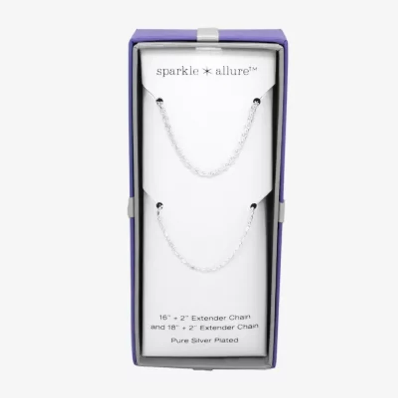 Sparkle Allure Womens Hypoallergenic 2-pc. Necklace Set