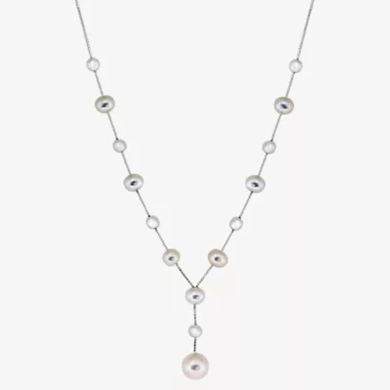 Effy Womens White Sterling Silver 17 Inch Y Necklace