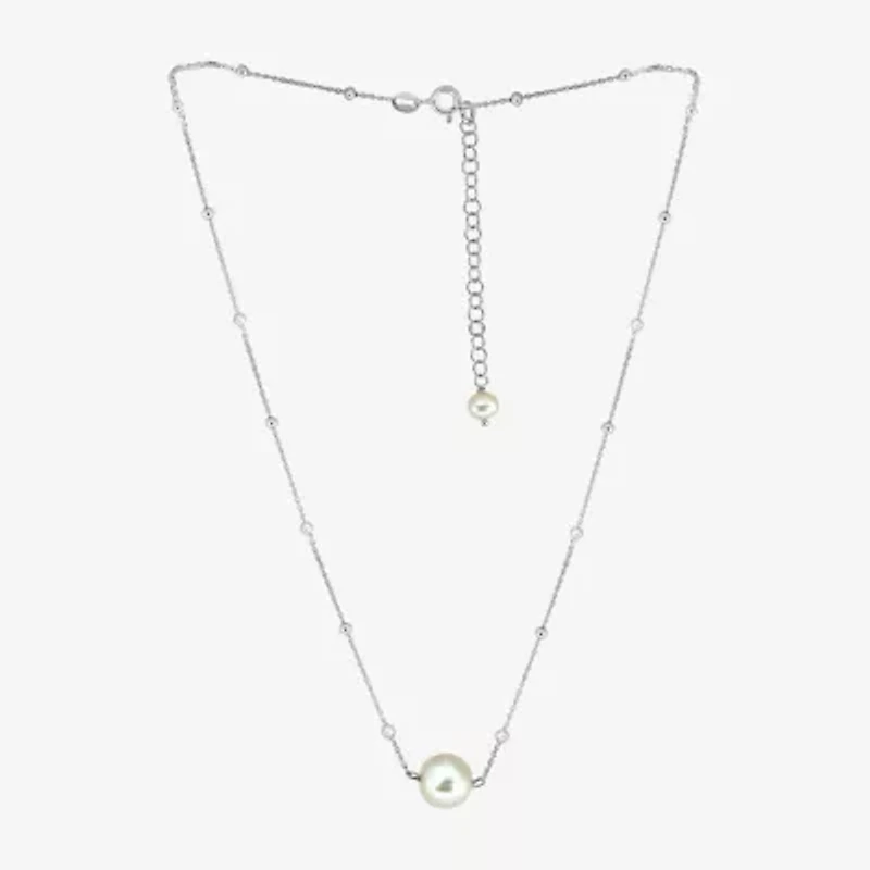 Effy Final Call Womens White Cultured Freshwater Pearl Sterling Silver 16 Inch Pendant Necklace